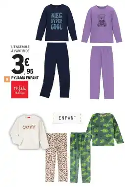 E.Leclerc TISSAIA Pyjama enfant offre