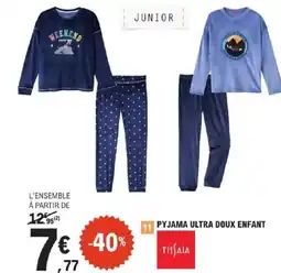 E.Leclerc TISSAIA Pyjama ultra doux enfant offre