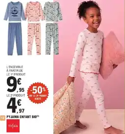 E.Leclerc TISSAIA Pyjama enfant bio offre