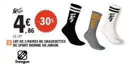 E.Leclerc Lot de 3 paires de chaussettes de sport homme ou junior offre