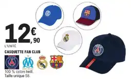 E.Leclerc Casquette fan club paris offre