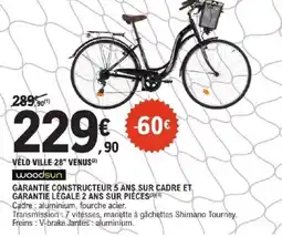 E.Leclerc WOODSUN Vélo ville 28" venus offre