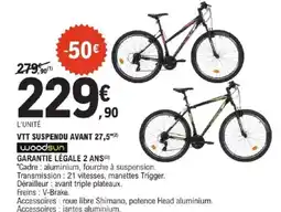 E.Leclerc WOODSUN Vtt suspendu avant 27,5" offre