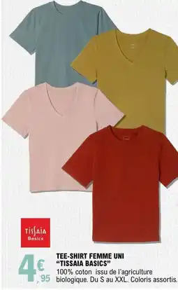 E.Leclerc Tissaia Basics TEE-SHIRT FEMME UNI offre