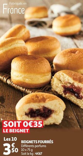 Auchan Beignets fourrés offre