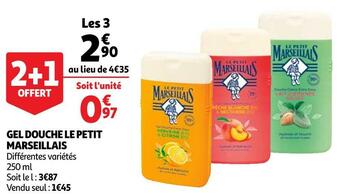 Auchan Le petit marseillais gel douche offre