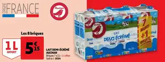Auchan Auchan lait demi-écrémé offre