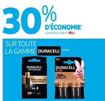 Auchan Duracell bon plan sur toute la gamme duracell offre
