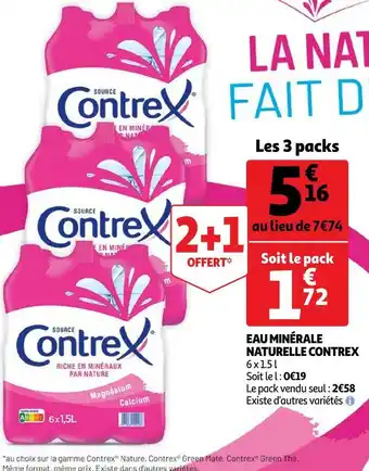 Auchan Contrex eau minérale naturelle offre