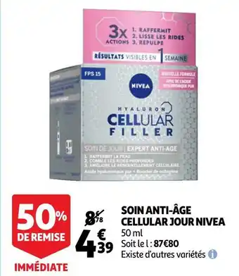 Auchan Nivea soin anti-âge cellular jour offre