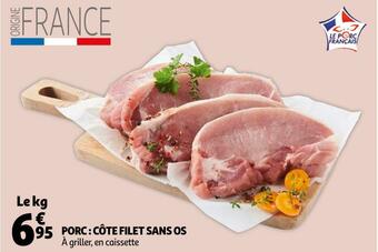 Auchan Porc : côte filet sans os offre