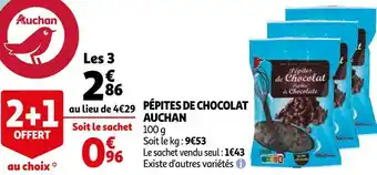 Auchan Auchan pépites de chocolat offre