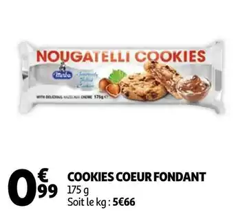 Auchan Cookies coeur fondant offre