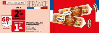Auchan Harrys pain extra moelleux complet offre