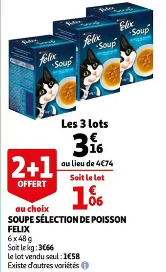 Auchan Felix soupe sélection de poisson offre