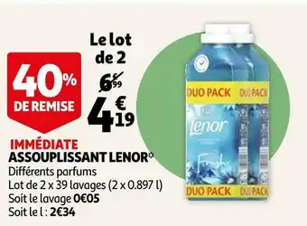 Auchan Lenor assouplissant* offre