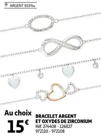 Auchan Bracelet argent et oxydes de zirconium offre