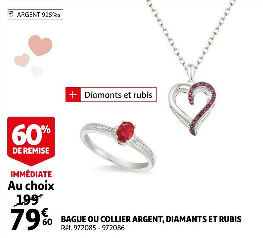 Bague best sale auchan argent