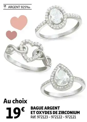 Auchan Bague argent et oxydes de zirconium offre