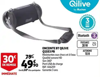 Auchan Enceinte bt qilive q1553 pb offre