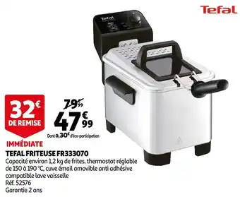 Auchan Tefal friteuse fr333070 offre