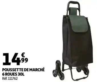 Auchan Poussette de marché 6 roues 30l offre