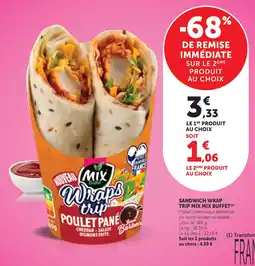 Bi1 Mix Buffet Wraps trip Poulet Pané offre