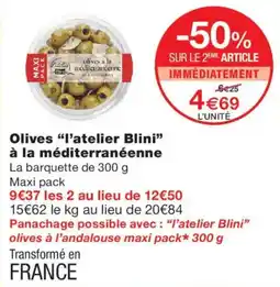 Monoprix l'atelier Blini Olives offre