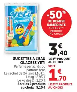 Bi1 Yeti Sucettes à l'eau glacée offre