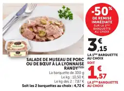 Bi1 Randy SALADE DE MUSEAU DE PORC OU DE BŒUF À LA LYONNAISE offre