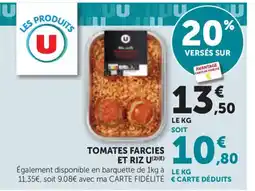 Bi1 U Tomates farcies et riz offre
