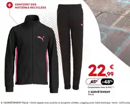 Sport 2000 Puma survêtement fille offre