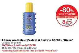 Monoprix NIVEA Spray protecteur Protect & hydrate SPF50+ offre