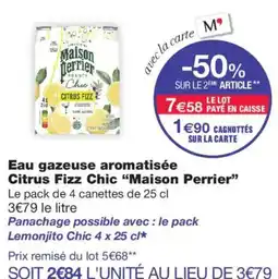 Monoprix Maison Perrier Citrus Fizz Chic offre