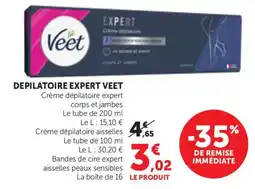 Bi1 VEET Crème dépilatoire expert offre