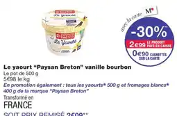 Monoprix Paysan Breton Le Yaourt offre