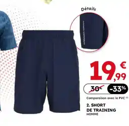 Sport 2000 Short de training homme offre