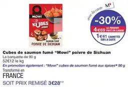Monoprix MOWI Cubes de saumon fumé offre