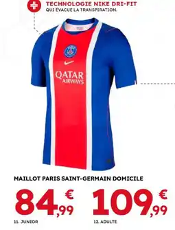 Sport 2000 Nike maillot paris saint-germain domicile offre