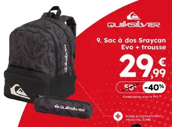Quiksilver Sac à dos Sraycan Evo + trousse