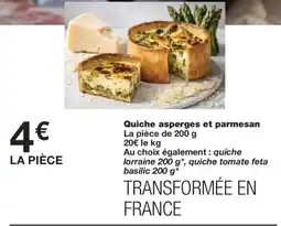 Monoprix Quiche asperges et parmesan offre