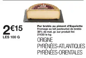 Monoprix ONETIK Pur brebis au piment d'Espelette offre