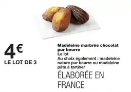 Monoprix Madeleine marbrée chocolat pur beurre offre