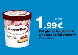 Hmarket Häagen-dazs pot glace cheesecake/strawberry offre