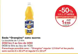 Monoprix Orangina Soda sans sucres offre