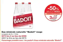Monoprix BADOIT Eau minérale naturelle offre