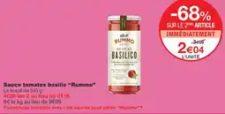 Monoprix Rummo Sauce tomates basilic offre