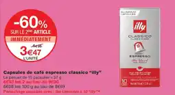 Monoprix Illy Capsules de café espresso classico offre