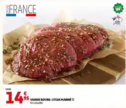Auchan Viande bovine : steak mariné offre