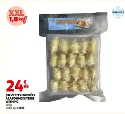 Auchan Wei ming crevettes enrobées à la pomme de terre offre